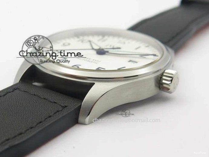MIROTIME 0305 Mark XVIII IW327002 SS Mk Maker Best Edition White Dial On Black Leather Strap A SunProtective 7298